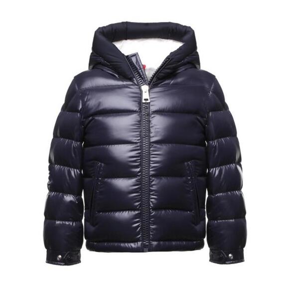 NEW, MONCLER SALZMAN DOWN COAT FOR BOY IN NAVY SIZE 14A #DC468 - Picture 1 of 13